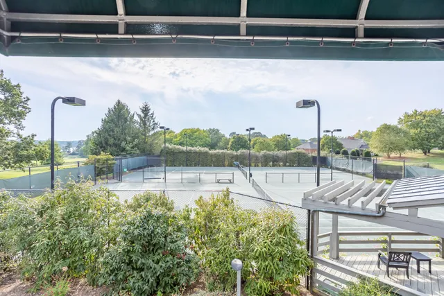 a view of a lake with a big yard