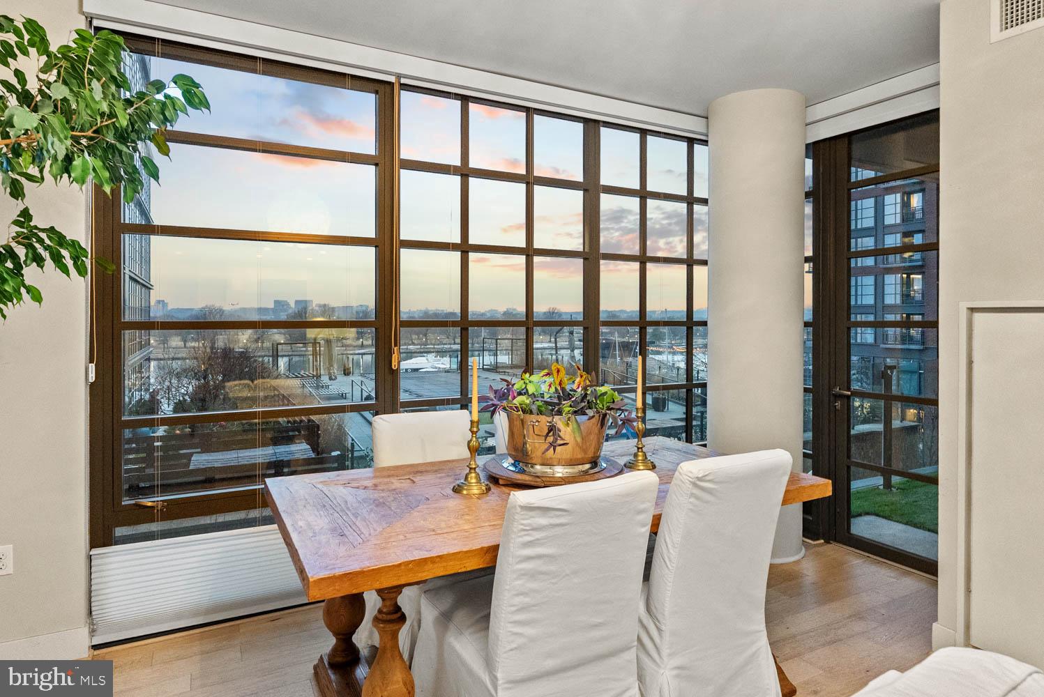 45 Sutton Square Southwest, Unit 403 Washington, DC 20024 - Photo 16 of 80 a living room with furniture and a potted plant