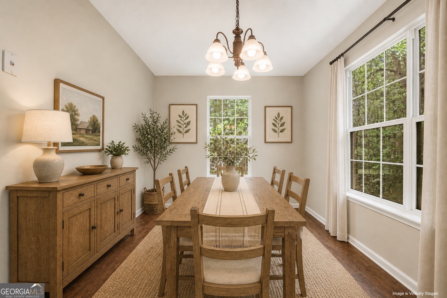 715 Concord Road Shady Dale, GA 31085 - Photo 28 of 38 a view of a dining room with furniture window and outside view