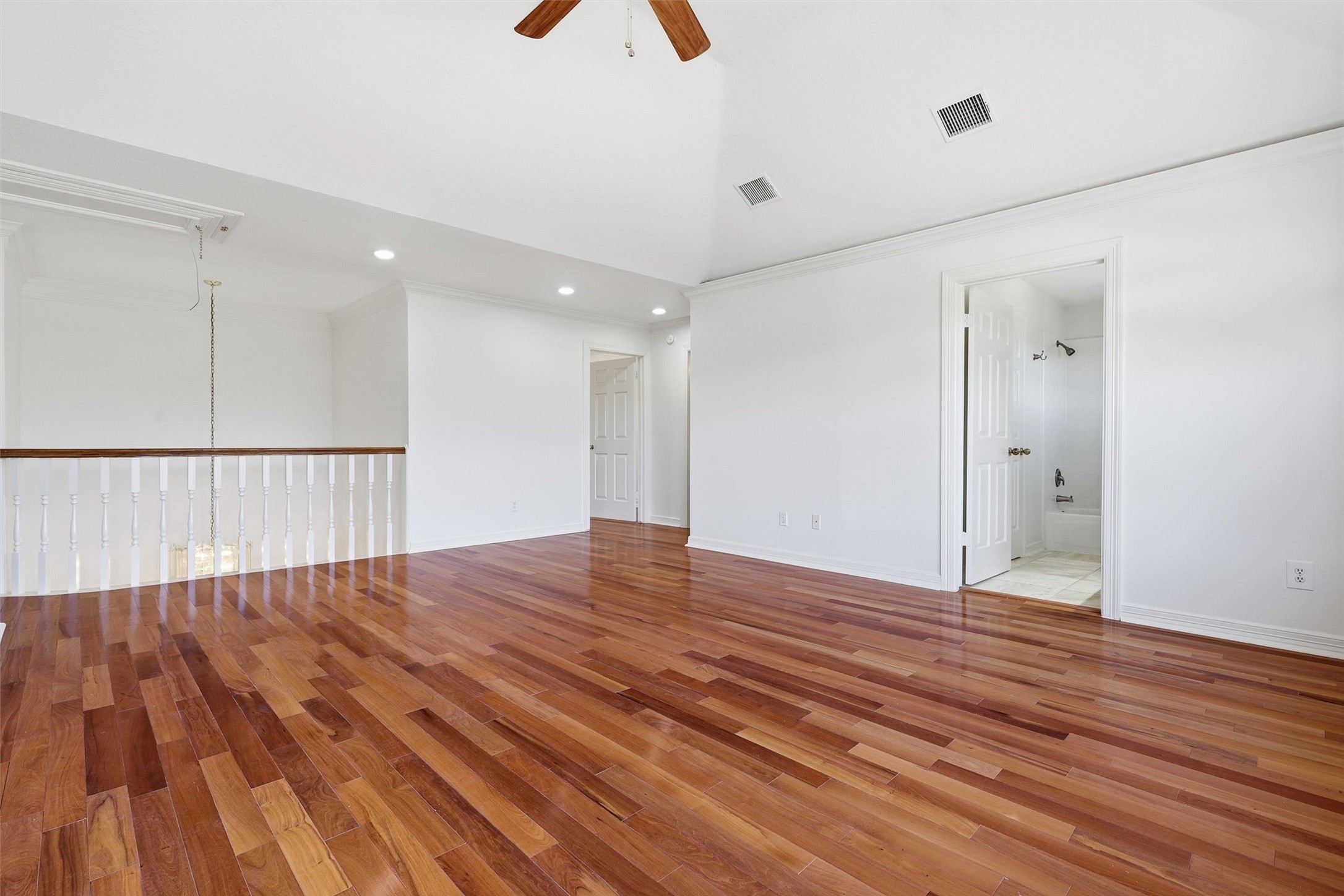 1918 Winter Knoll Way Houston, TX 77062 - Photo 34 of 46 Brazilian rosewood flooring throughout the second floor highlights this spacious and versatile game room.