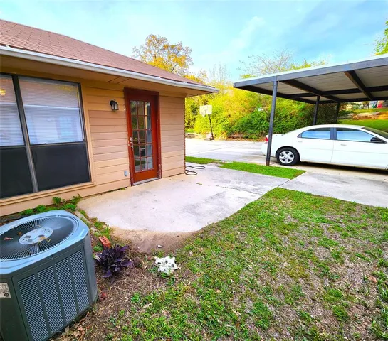a view of a house with a patio