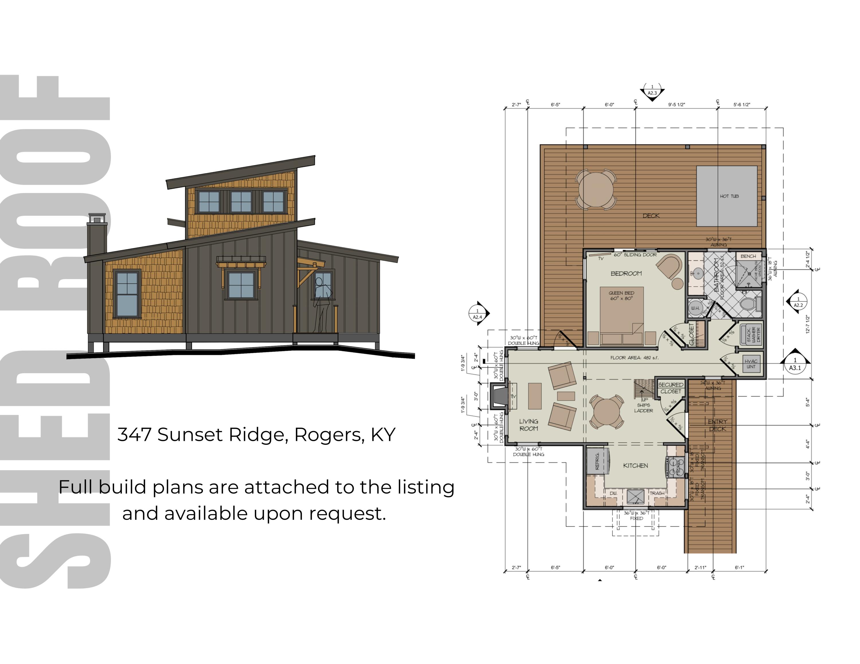 347-373 Sunset Ridge Campton, KY 41301 - Photo 52 of 59 Shed roof - building plans