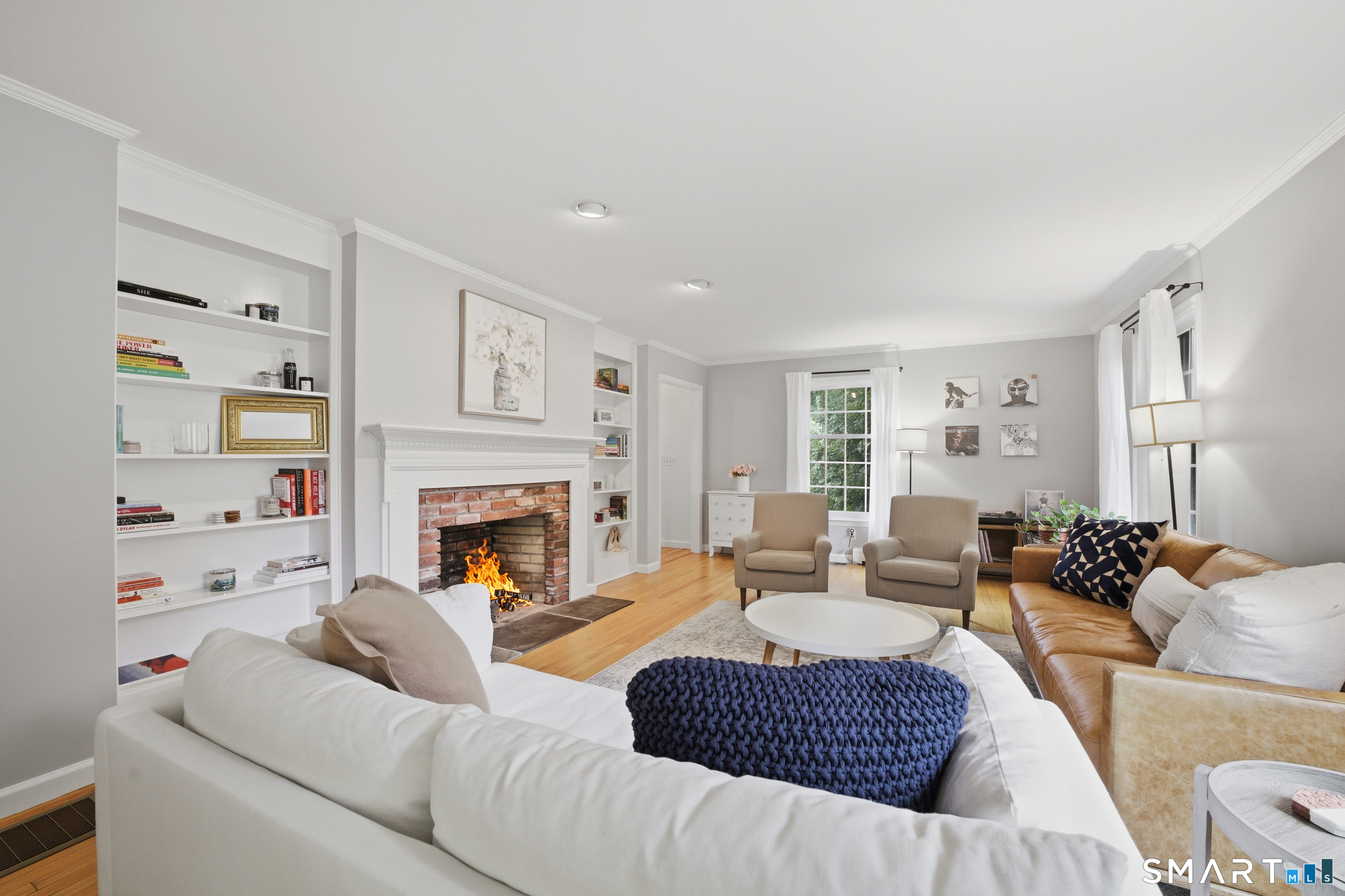 14 Woodchuck Lane Ridgefield, CT 06877 - Photo 15 of 39 Main Level Formal Living Room with Fireplace