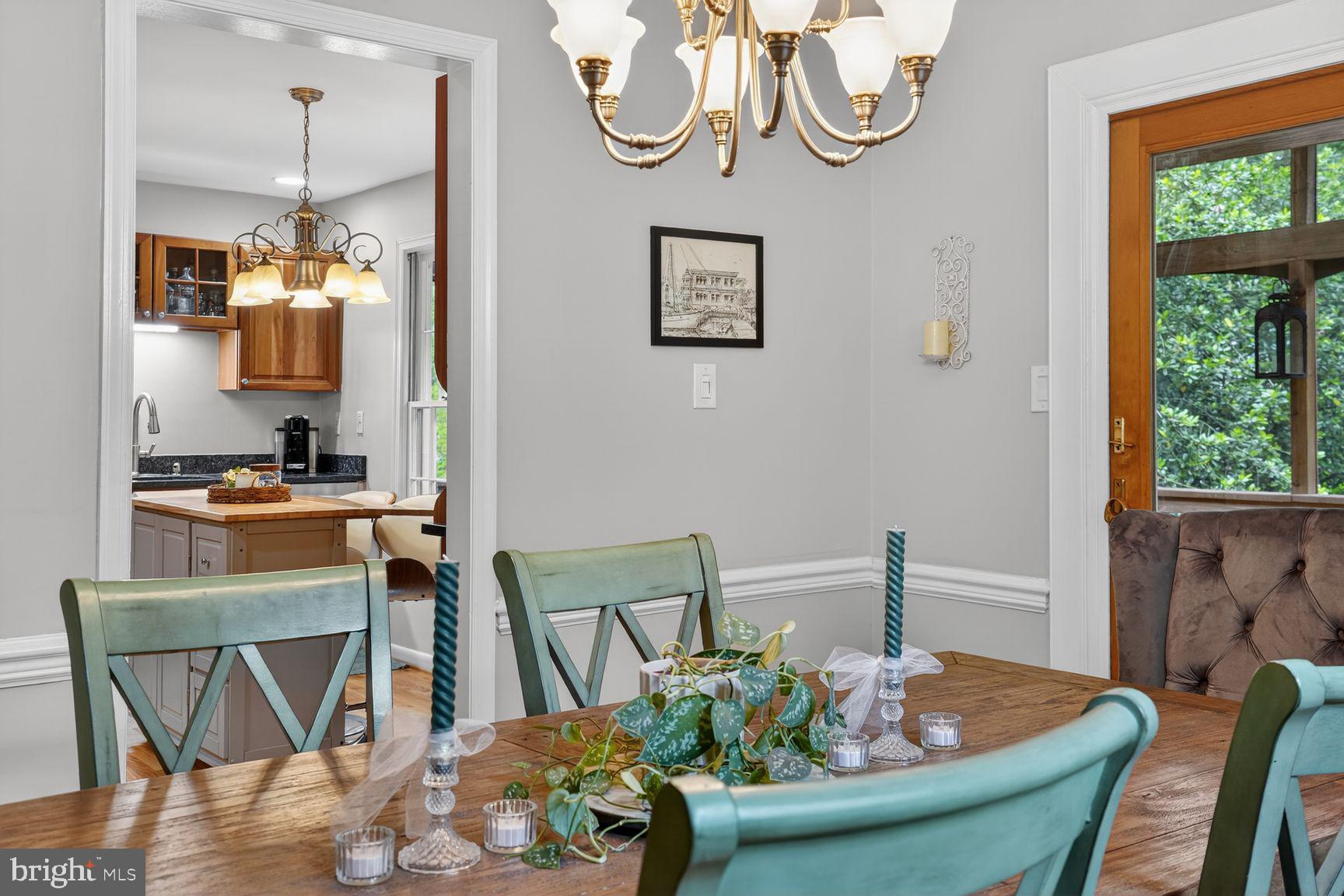 5024 Portsmouth Road Fairfax, VA 22032 - Photo 9 of 38 a dining room filled chandelier and wooden floor