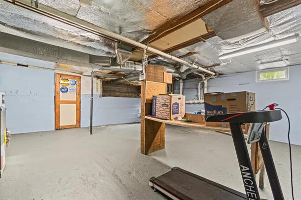a view of storage and utility room