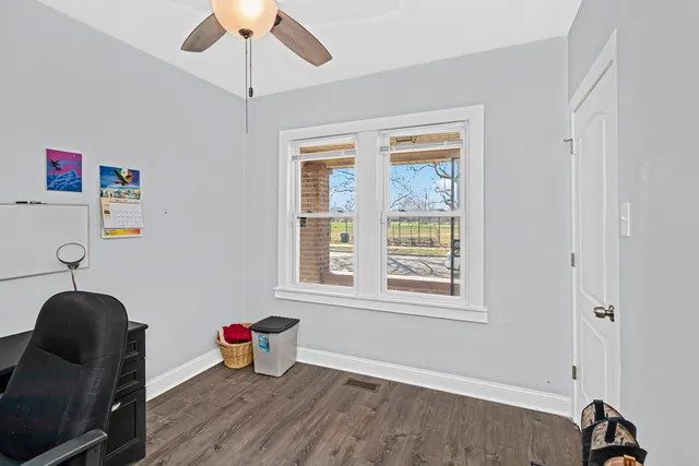 a room with furniture and entryway