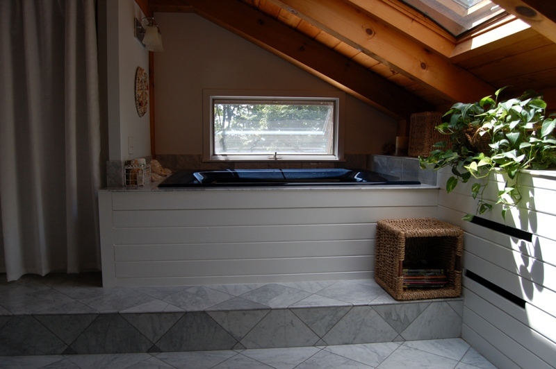 147 Reservoir Road Lenox, MA 01240 - Photo 7 of 31 a bathroom with a sink a mirror and a potted plant
