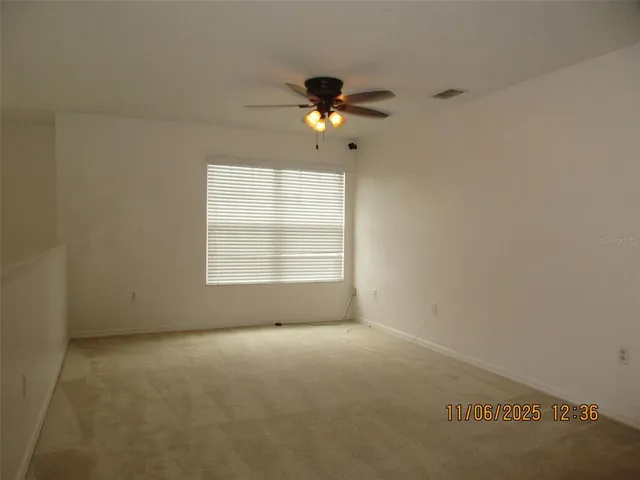 an empty room with a window