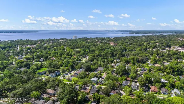 a view of a big yard with lots of green space