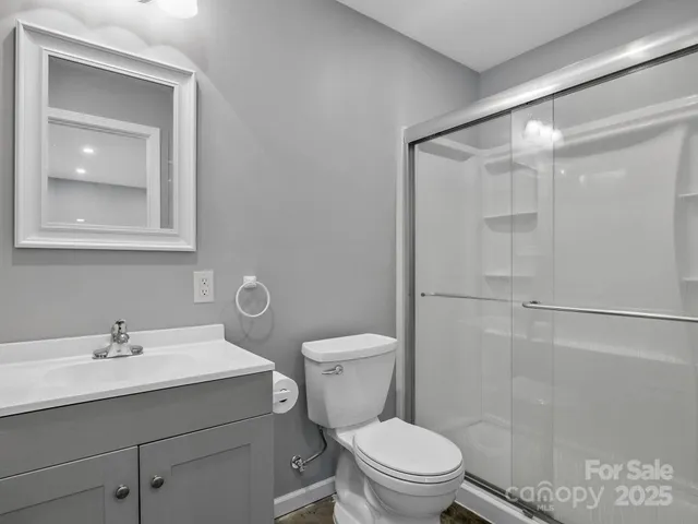 a view of a garden with an outdoor space