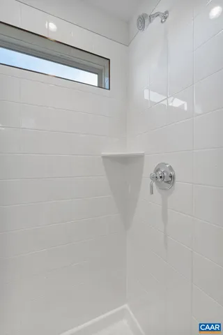 a close up of a shower