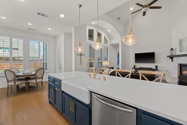 a view of a kitchen counter space