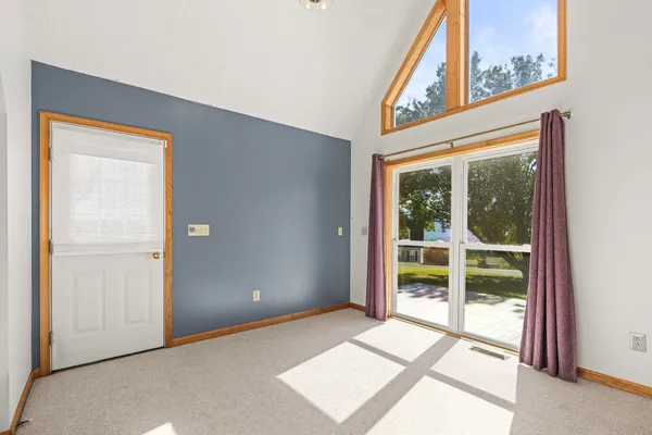 a view of an front door