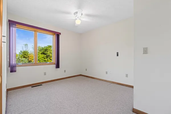 an empty room with window