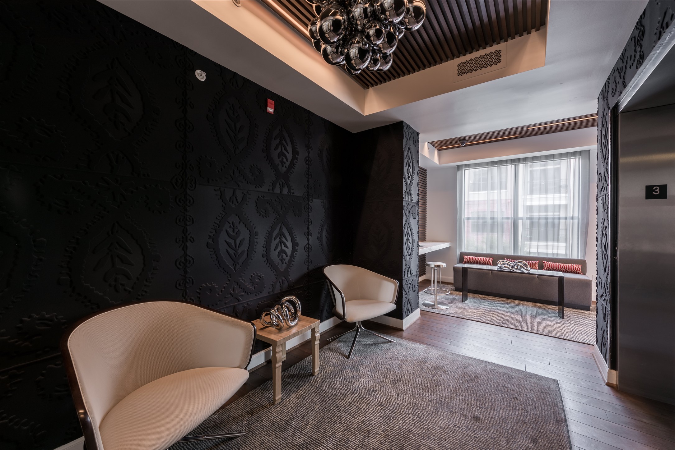 2700 Brazos Street, Unit 4424 Houston, TX 77006 - Photo 17 of 24 a living room with furniture and a large window