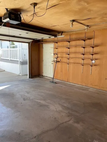 a view of a indoor garage