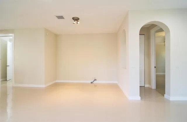 a view of a room with rack on the wall