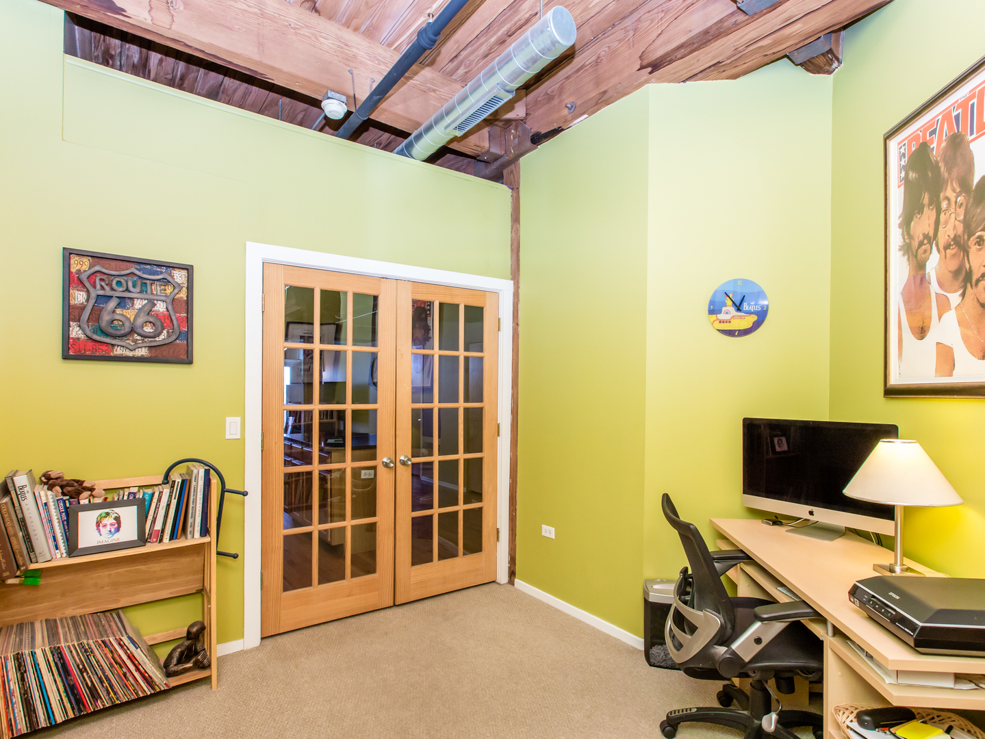 1500 West Monroe Street, Unit 524 Chicago, IL 60607 - Photo 15 of 20 a view of a workspace with furniture and a window