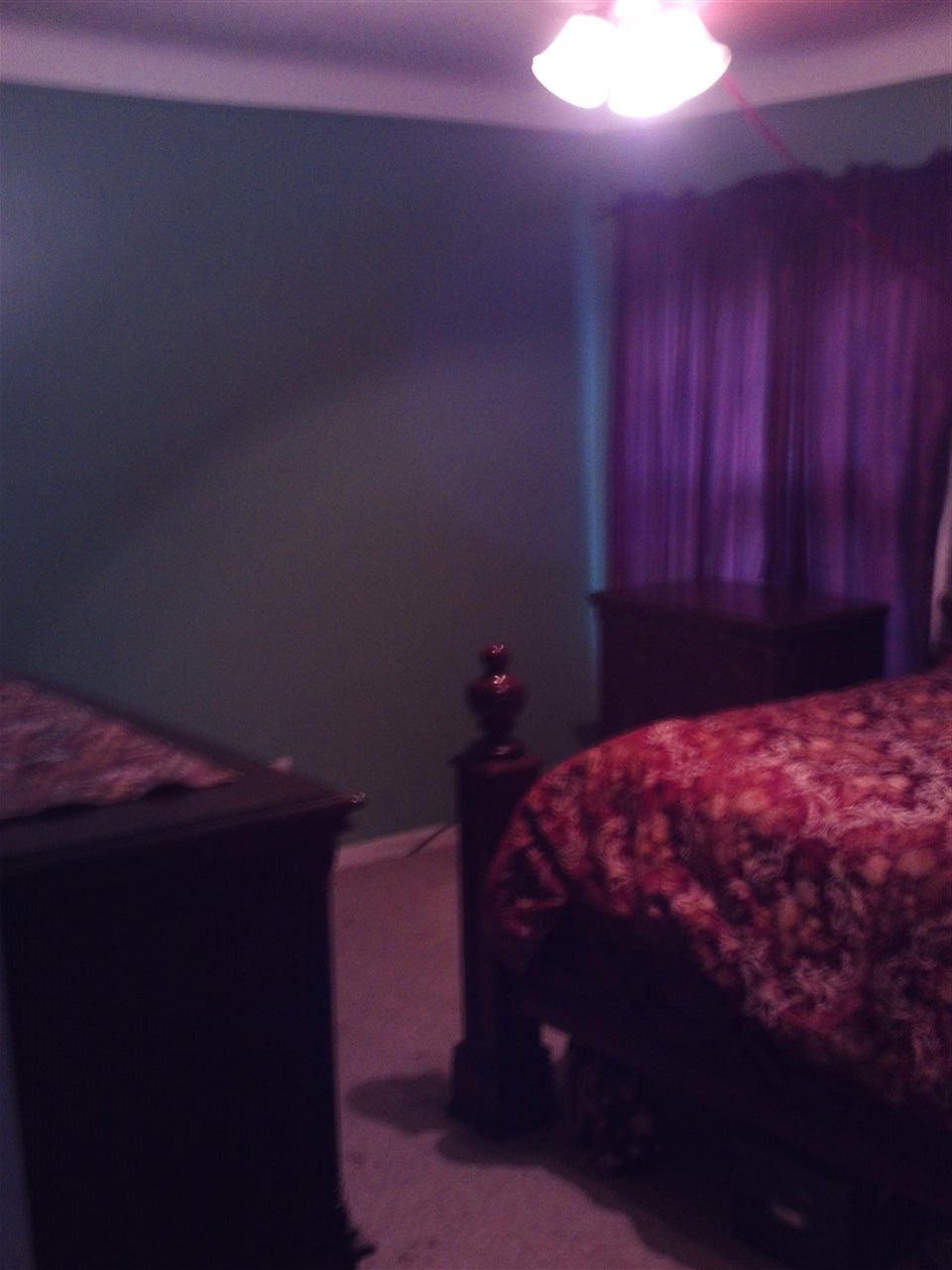 21469 Greenview Road Southfield, MI 48075 - Photo 18 of 19 Large carpeted master bedroom with a nice cool ceiling fan.