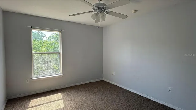 an empty room with a window