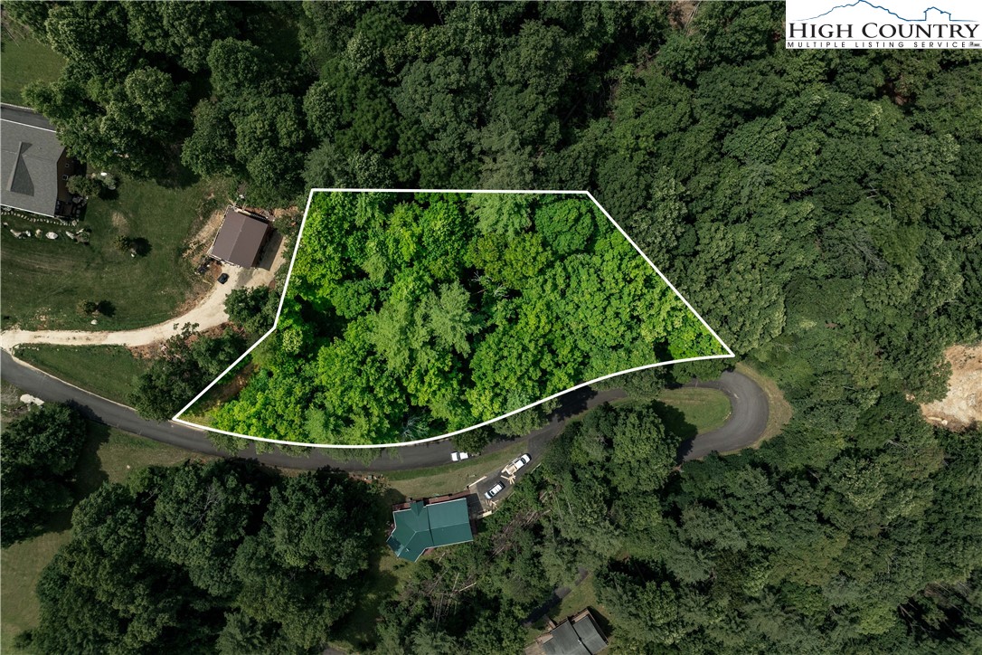 a view of a yard with a street view