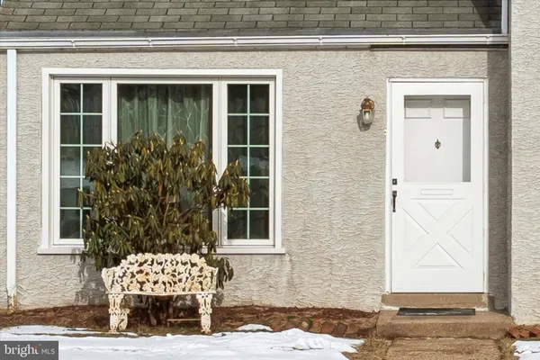 a front view of a house with a window