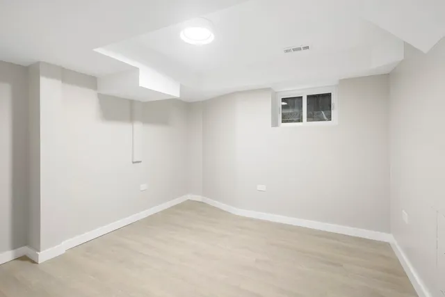 a view of a room with an empty space