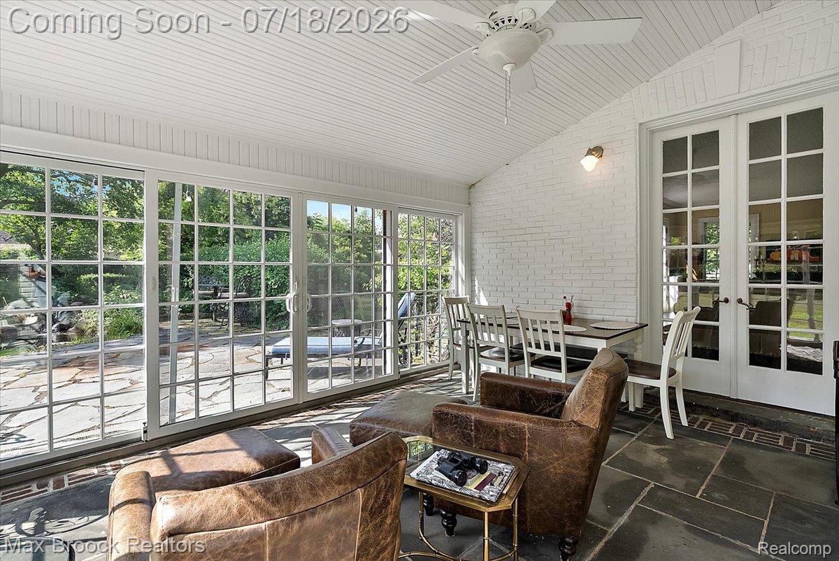 294 Lincoln Road Grosse Pointe, MI 48230 - Photo 15 of 84 Sunroom with view to back patio and into formal living room