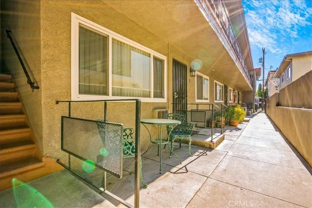 a view of a building with many windows