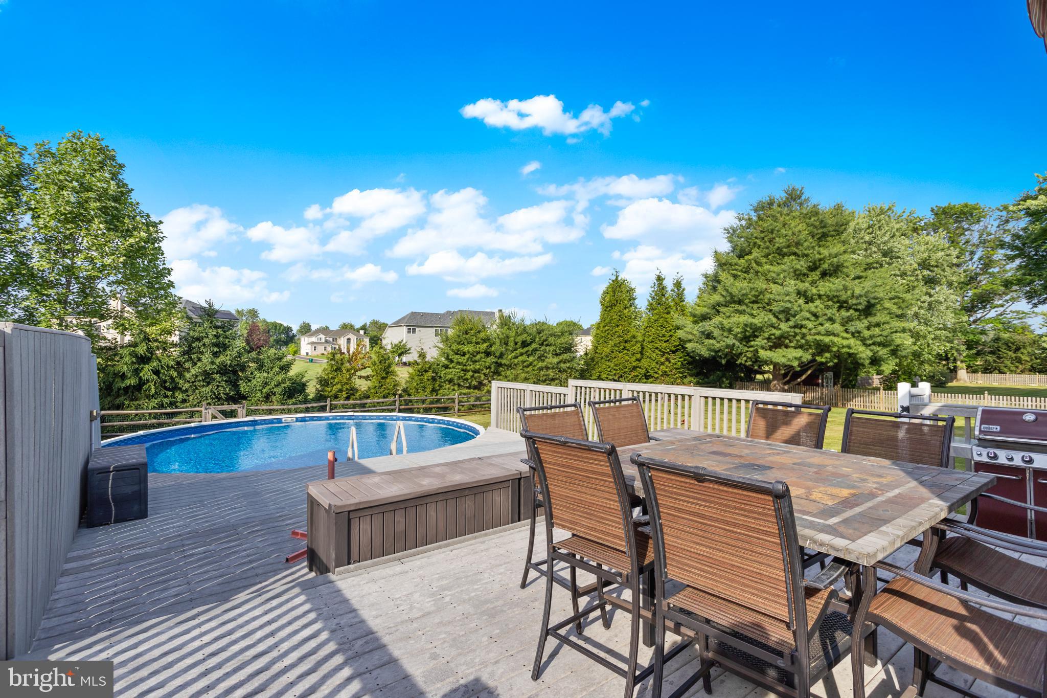 146 Hankins Road Hightstown, NJ 08520 - Photo 36 of 41 Deck with Above Ground Pool