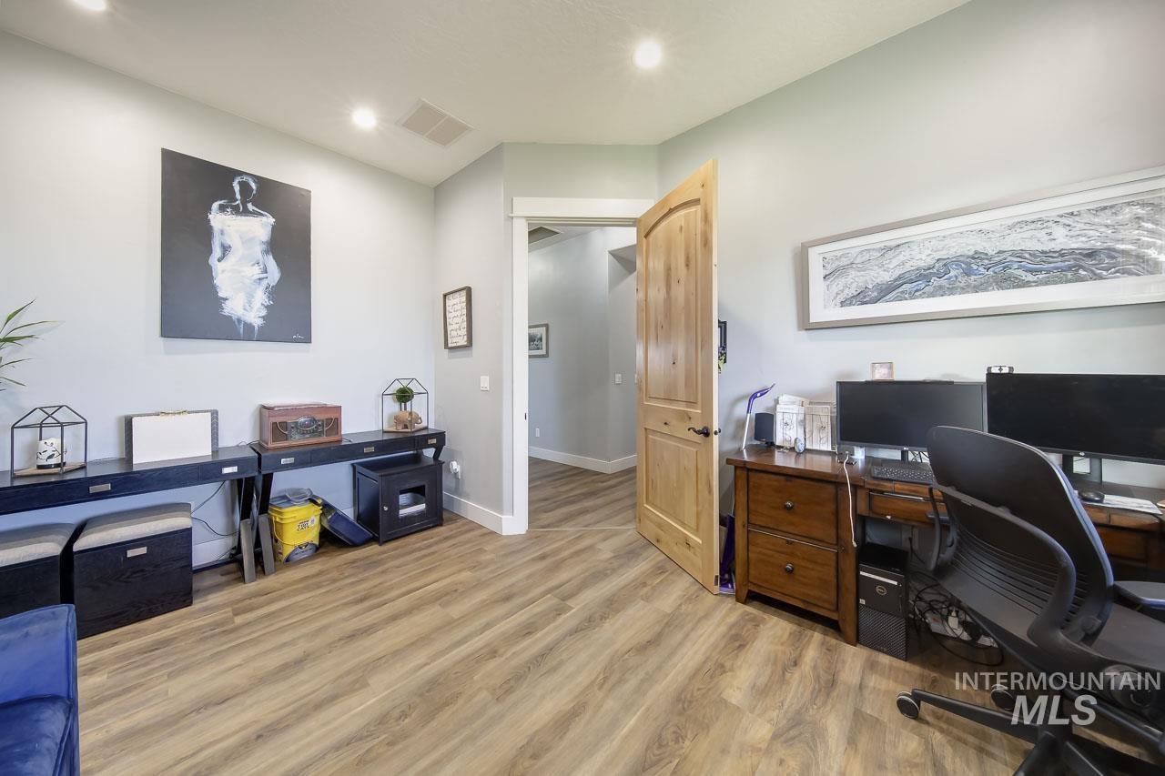 415 North Locust Grove Road Kuna, ID 83634 - Photo 34 of 49 Office with light wood-type flooring and recessed lighting