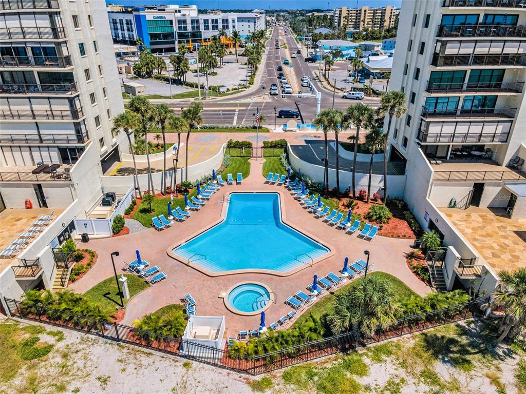 14950 Gulf Boulevard, Unit 1206 Madeira Beach, FL 33708 - Photo 48 of 69 an aerial view of a house with outdoor space pool patio and outdoor seating