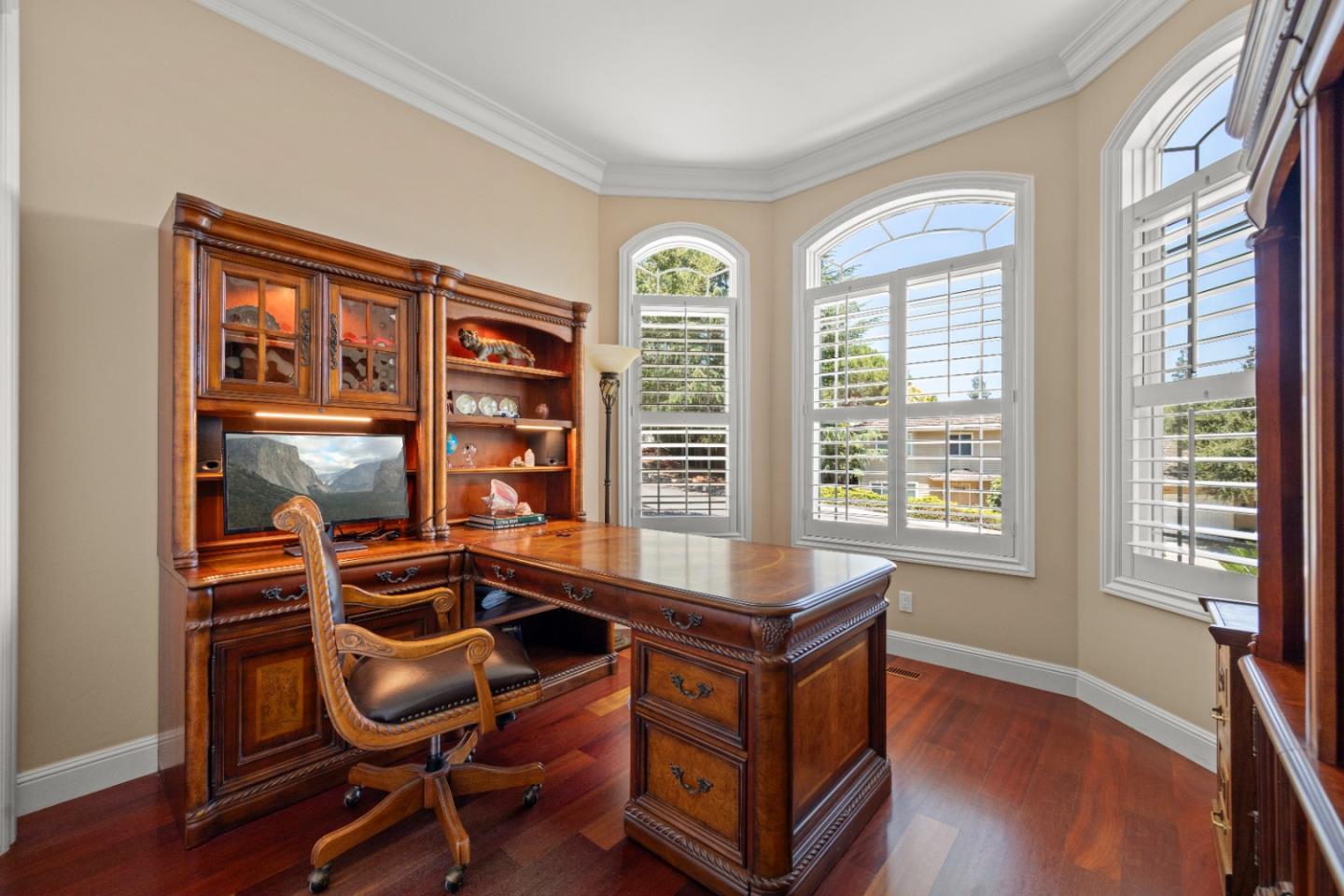 10495 Scenic Boulevard Cupertino, CA 95014 - Photo 11 of 30 a view of a workspace with furniture and a window