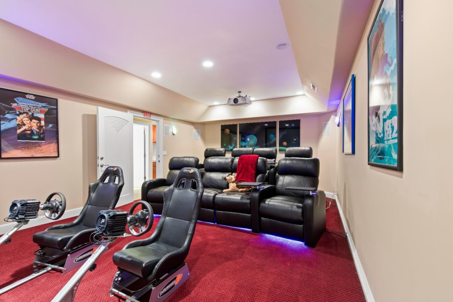 10495 Scenic Boulevard Cupertino, CA 95014 - Photo 13 of 30 a living room with furniture a window and gym equipment