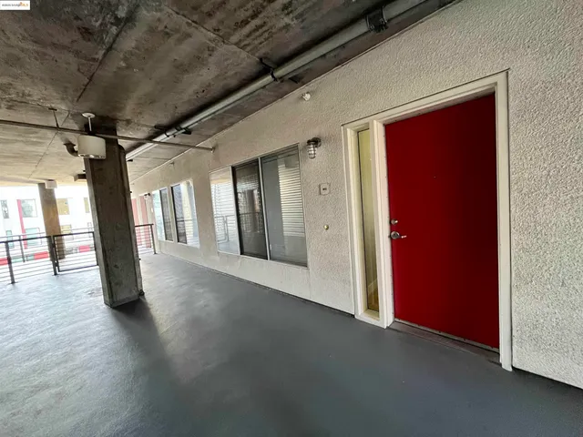 front view of a building with a street