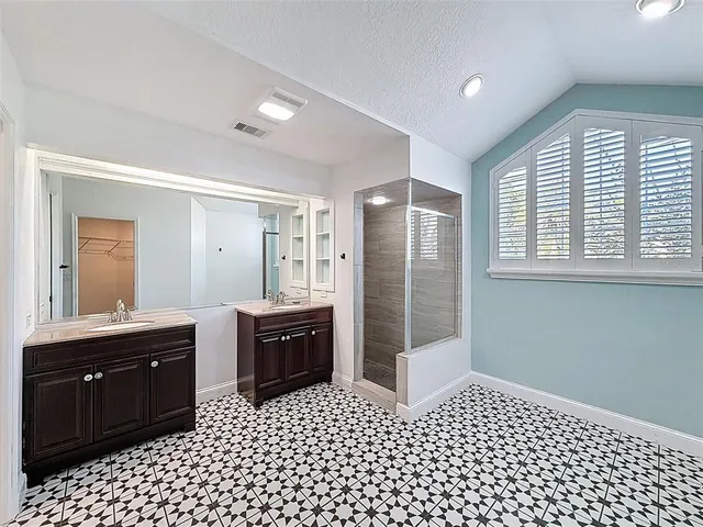 a view of a granite counter space