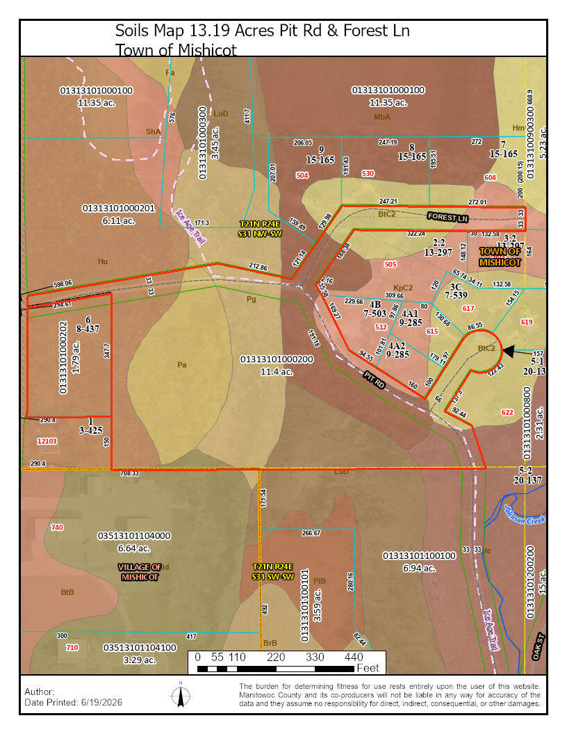 Lt1 Pit Road Mishicot, WI 54228 - Photo 4 of 4 Soils Map 13.19 Acres