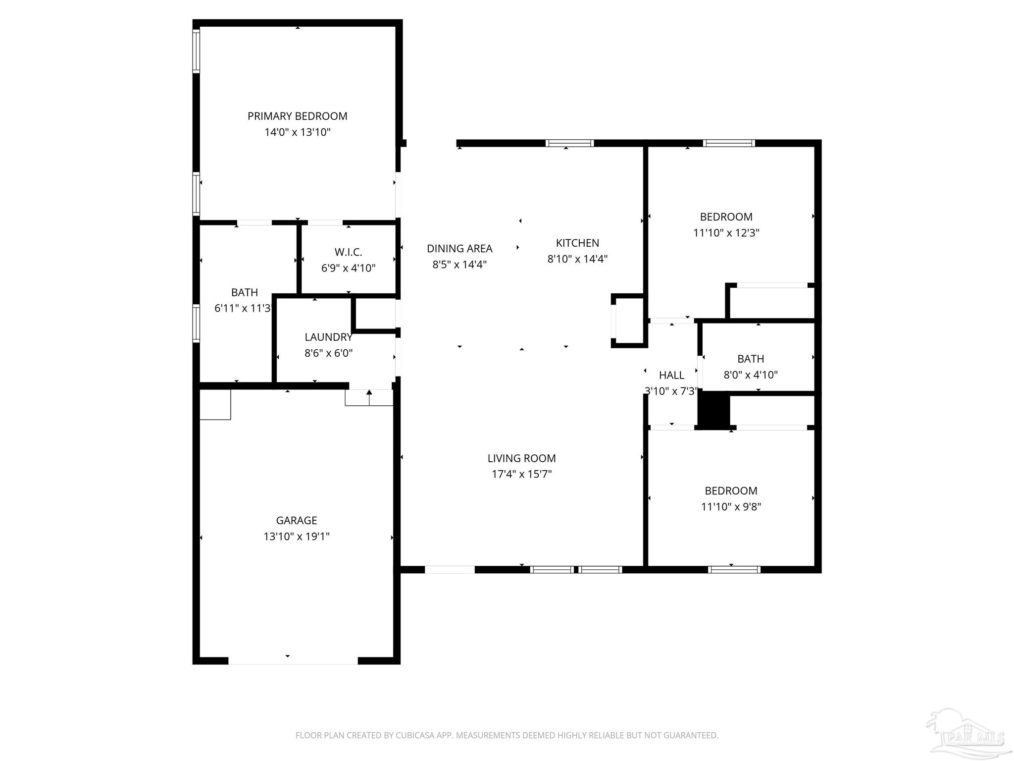 7236 Par Lane Milton, FL 32570 - Photo 10 of 10 a picture of a floor plan