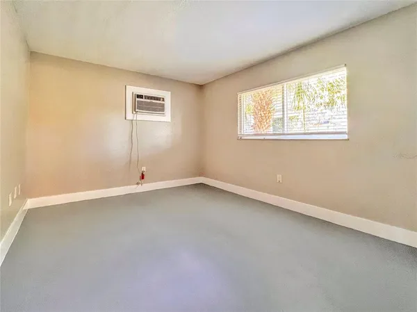 an empty room with a window