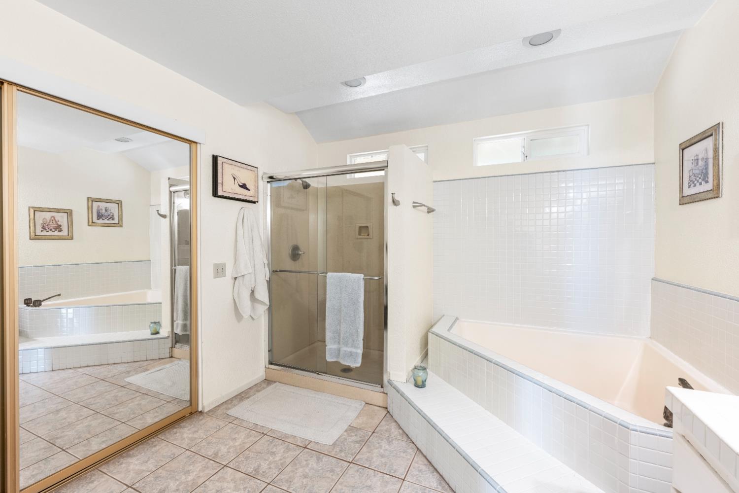 10165 Snowy Owl Way Auburn, CA 95603 - Photo 26 of 48 a bathroom with a glass shower door and a sink