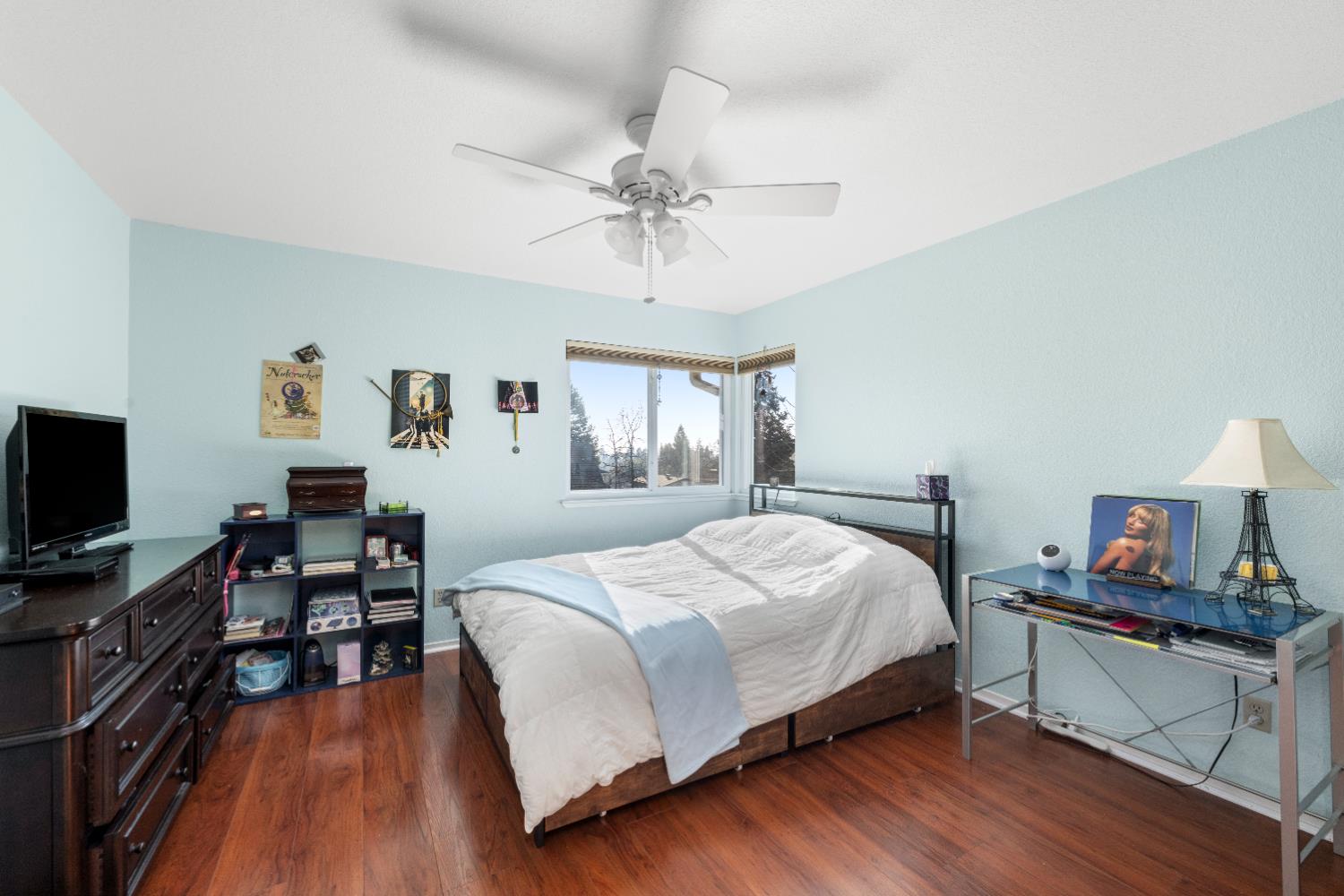 10165 Snowy Owl Way Auburn, CA 95603 - Photo 36 of 48 a bedroom with a bed and a flat screen tv