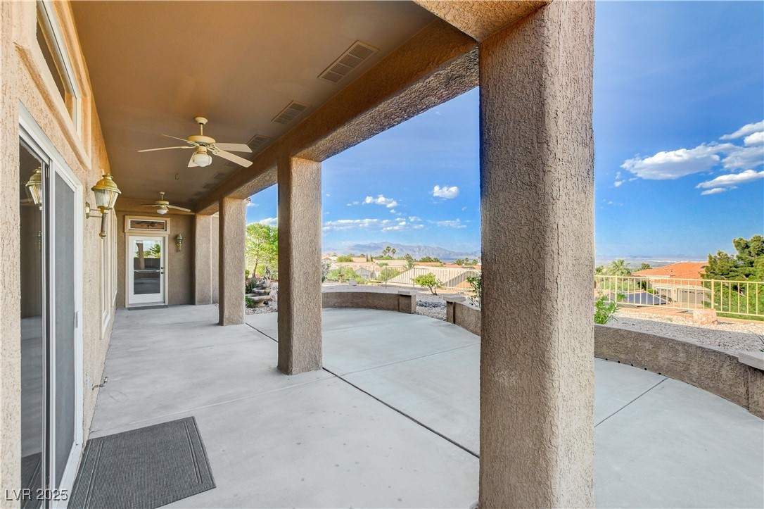 1904 Hot Oak Ridge Street Las Vegas, NV 89134 - Photo 41 of 74 View of patio / terrace with a ceiling fan