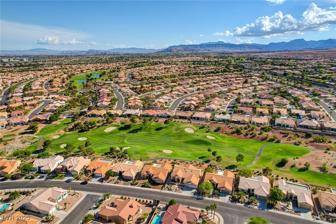 1904 Hot Oak Ridge Street Las Vegas, NV 89134 - Photo 48 of 74 Aerial overview of property's location with mountains and nearby suburban area