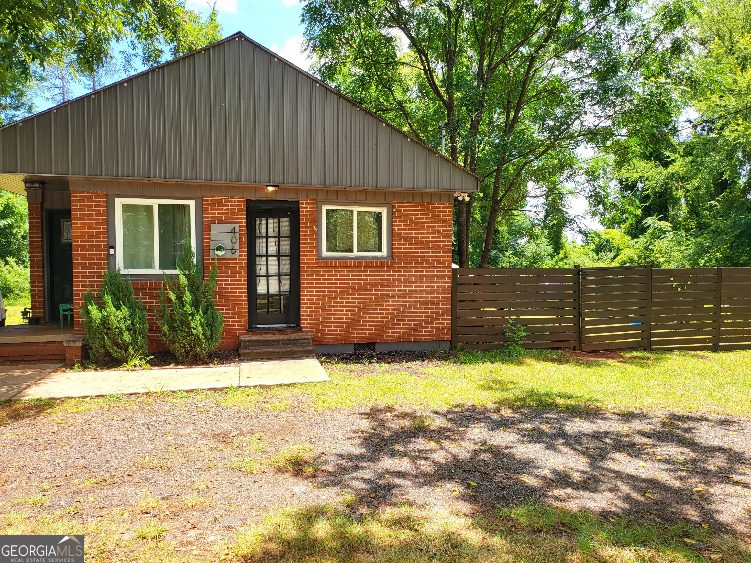 a backyard of a house