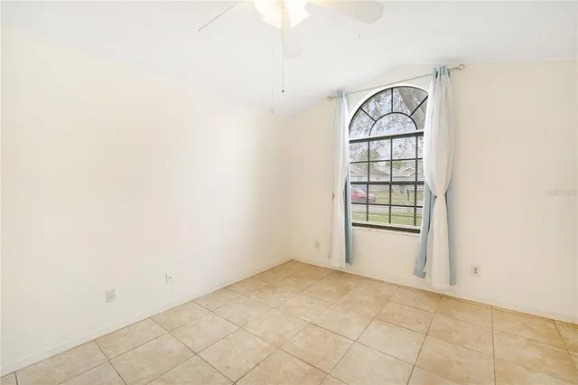 an empty room with a window