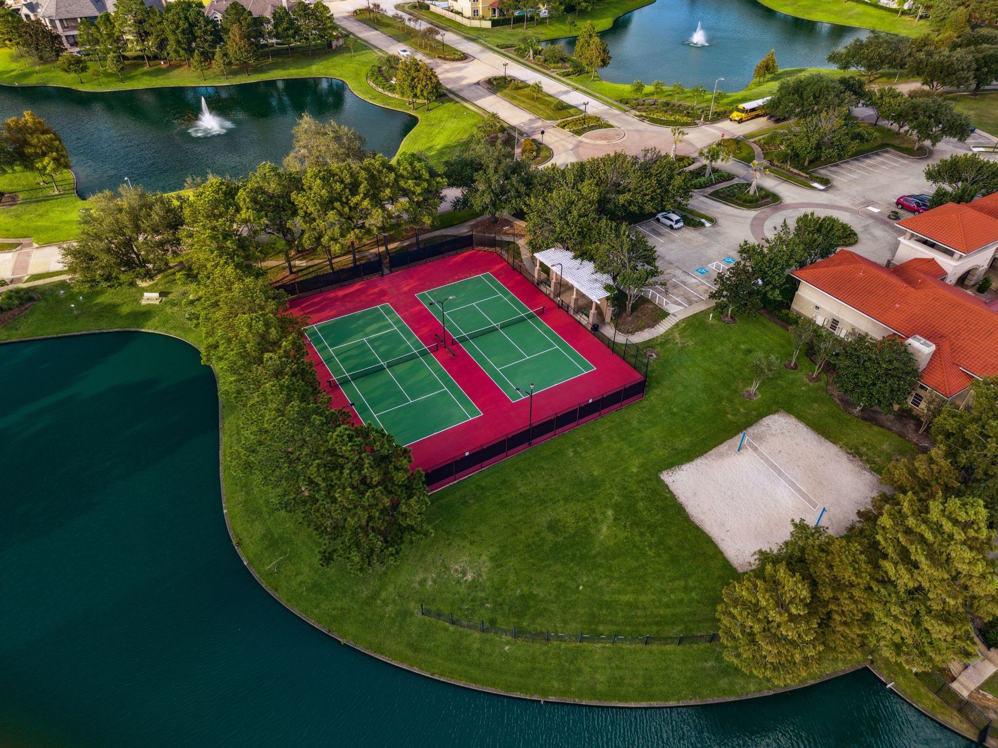 5914 Solar Point Lane Houston, TX 77041 - Photo 3 of 4 Resort-like community with a manned gate and many amenities, including a clubhouse, fitness center, lighted tennis courts, pickleball, sand volleyball, 2 pools, 2 playgrounds, sidewalks and trails.