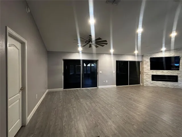 a view of an entrance door of the room