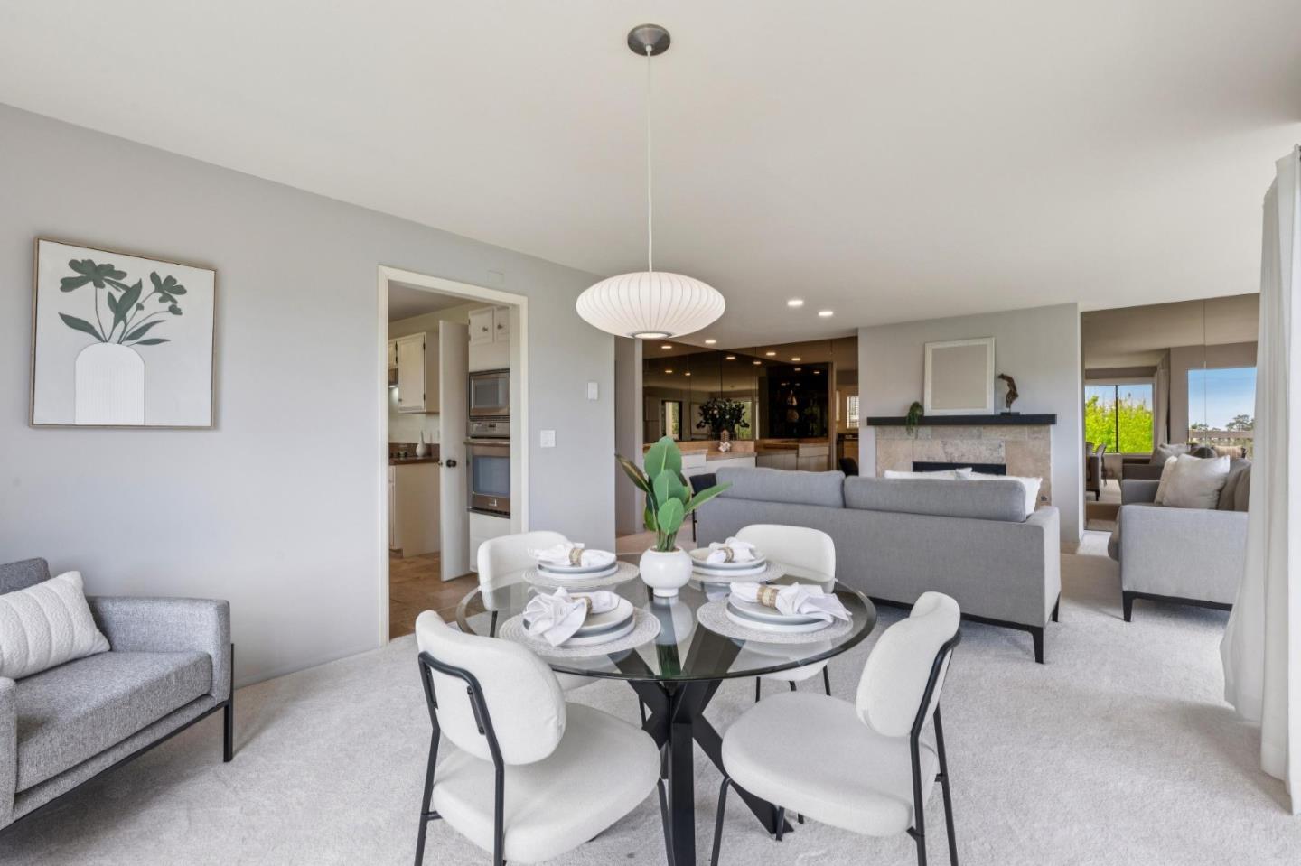 8 Shepherds Knoll Pebble Beach, CA 93953 - Photo 13 of 47 a view of a dining room with furniture and chandelier