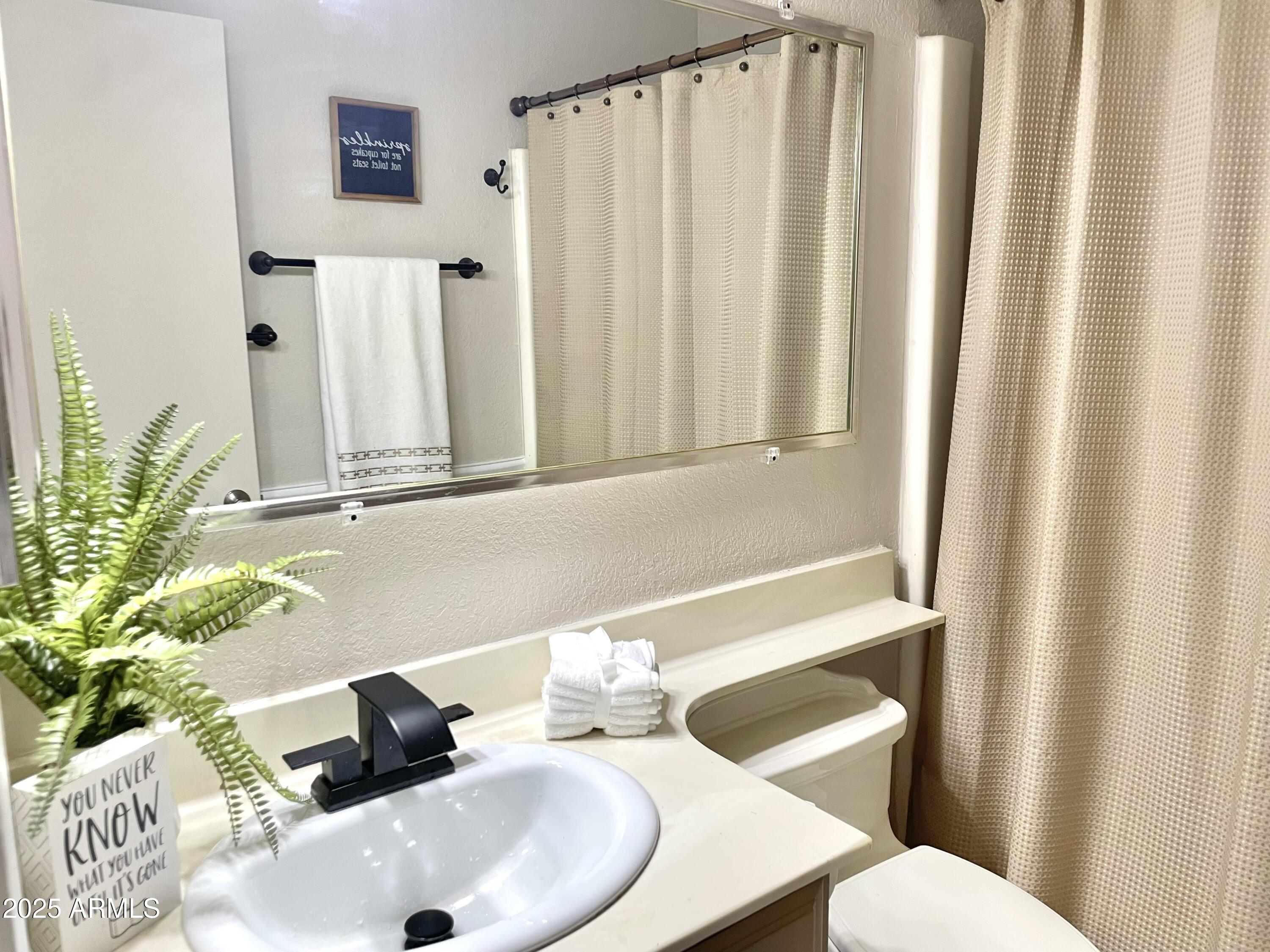 4038 West Windrose Drive Phoenix, AZ 85029 - Photo 26 of 43 a bathroom with a sink and a mirror