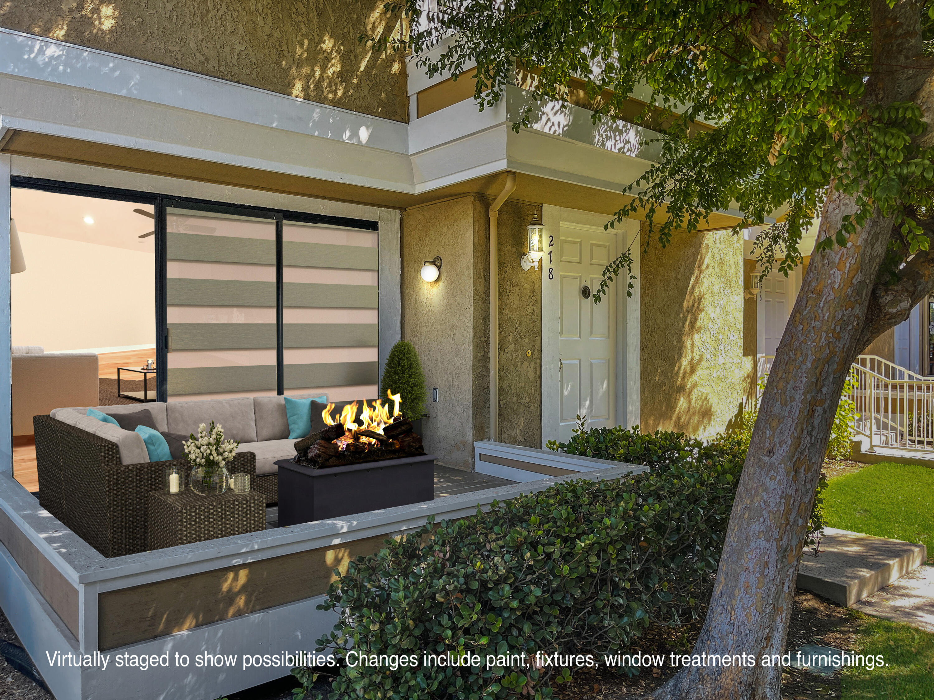 278 South Seneca Circle, Unit 47 Anaheim, CA 92805 - Photo 9 of 29 a front view of a house with outdoor seating